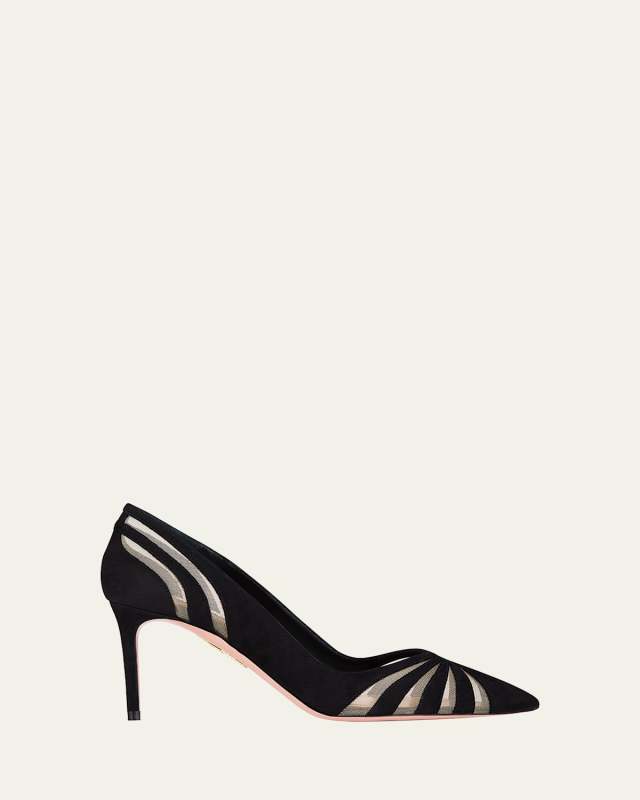 The Spy Suede Mesh Pumps